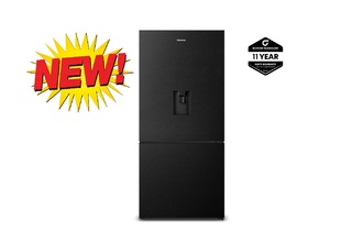 Hisense 482L BOTTOM MOUNT FRIDGE (Black Steel)