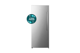 HISENSE 384L SINGLE DOOR HYBRID FRIDGE/FREEZER STAINLESS STEEL