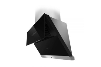 Midea 900mm Angled Wall Mounted Self-Cleaning Canopy Rangehood (Black)