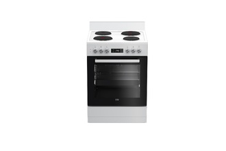 Beko 600mm 8 Function Solid Hotplate FREESTANDING COOKER 82L (White)