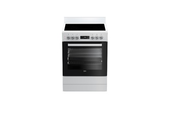 Beko 600mm 8 Function Vitroceramic Hotplate FREESTANDING COOKER 82L (White)