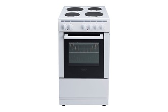 Euro Appliances 500mm  5 Function Solid Hotplate FREESTANDING COOKER 52L (White)