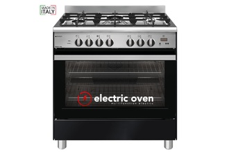 Emilia 800mm GAS / ELECTRIC 8 Function FREESTANDING COOKER 120L (Stainless Steel & Black)