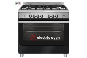 Emilia 900mm GAS / ELECTRIC 8 Function FREESTANDING COOKER 140L (Stainless Steel & Black)