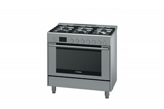 BOSCH 900mm GAS / ELECTRIC 10 Function FREESTANDING COOKER 112L (Series 8) (Stainless Steel)
