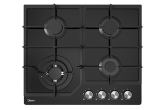 Midea 600mm 4 Burner Gas Cooktop (Black Glass)