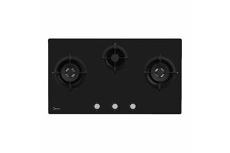 Midea 900mm 3 Burner Gas Cooktop (Black Glass)