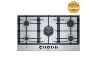 BOSCH 900mm 5 Burner Gas Cooktop (Series 6) (Stainless Steel)