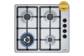 BOSCH 600mm 4 Burner Gas Cooktop Cast Trivets (Series 2) (Stainless Steel)