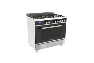 Midea 900mm GAS / ELECTRIC 9 Function FREESTANDING COOKER 121L (Stainless Steel)