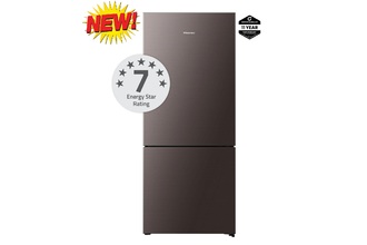 Hisense 417LT BOTTOM MOUNT FRIDGE (Taupe Steel)