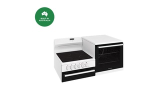 Westinghouse Ceramic Cooktop Elevated Freestanding Right Hand Oven With Sep Grill (White)