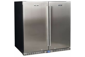 Schmick 273LT 2 Door Quiet Running Bar Fridge (Stainless Steel)