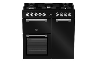 Beko 900mm Freestanding Multi-functional Cooker Triple Cavity With Gas Cooktop (Black)