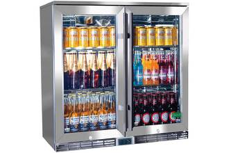 RHINO Alfresco Twin Glass Door Alfresco Bar Refrigerator With Outdoor IP34 Rating With LOW E Glass