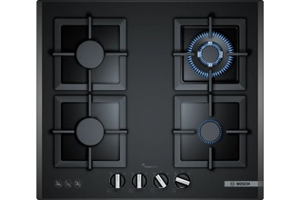 Bosch 600mm 4 Burner Gas Cooktop (Series 6) (Black Tempered Glass)