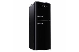 CHiQ 202L Retro Style Top Mount Fridge (Black)