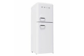 CHiQ 202L Retro Style Top Mount Fridge (White)