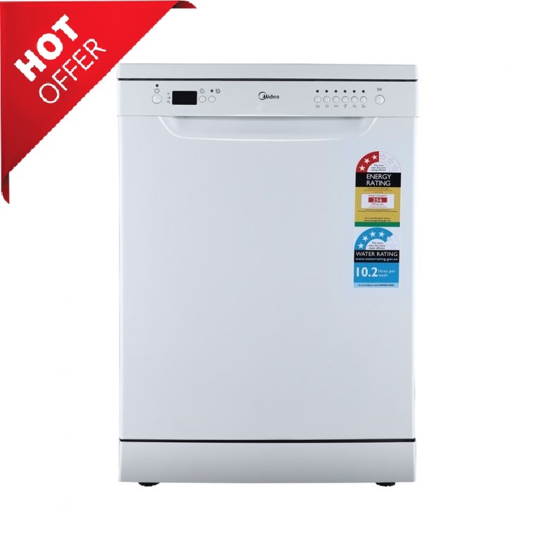 Midea Freestanding Dishwasher 60cm White 14 Place Settings Ballarat