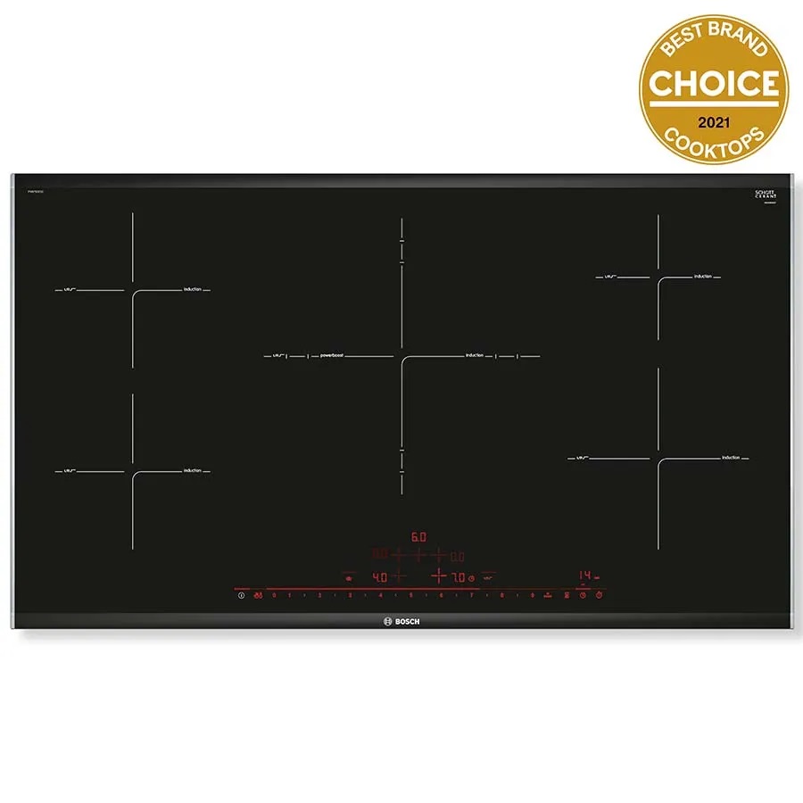 BOSCH 900mm 5 Zone Induction Cooktop (Series 8) (Black Glass