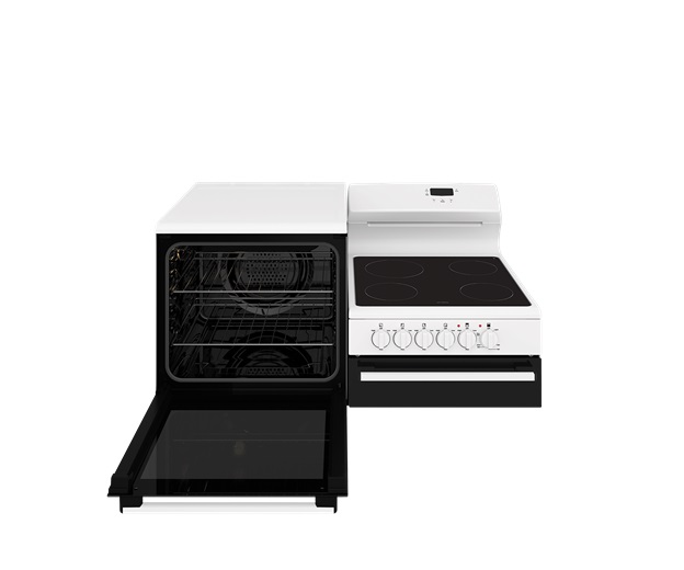 Westinghouse Ceramic Cooktop Elevated Freestanding Left Hand Oven with